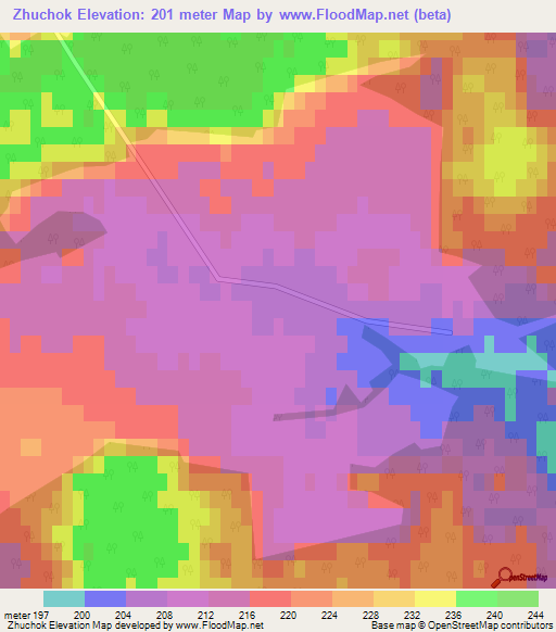 Zhuchok,Russia Elevation Map