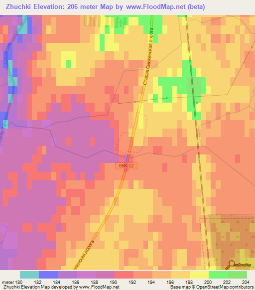 Zhuchki,Russia Elevation Map