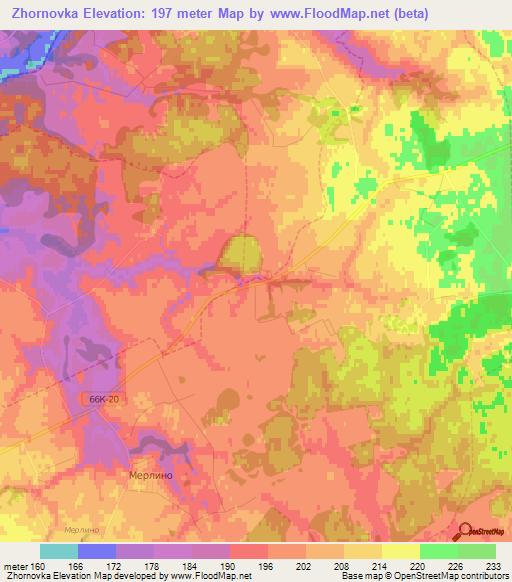 Zhornovka,Russia Elevation Map