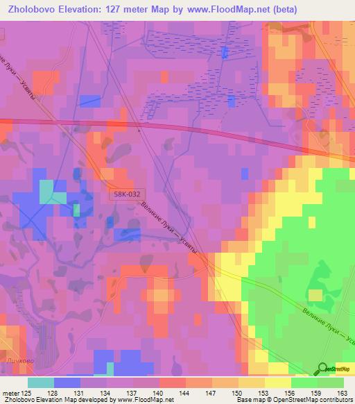 Zholobovo,Russia Elevation Map