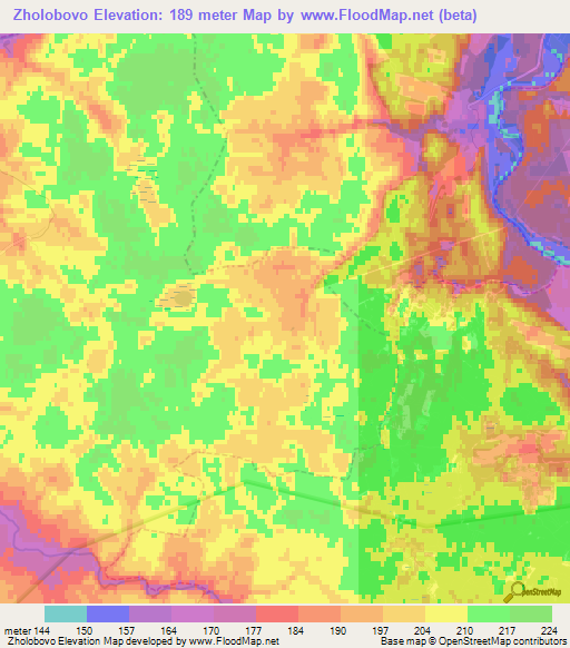 Zholobovo,Russia Elevation Map