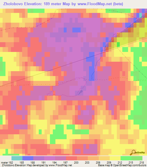 Zholobovo,Russia Elevation Map