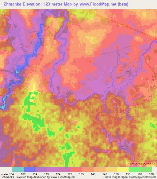 Zhmanka,Russia Elevation Map