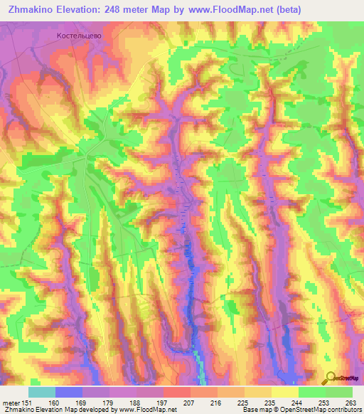 Zhmakino,Russia Elevation Map