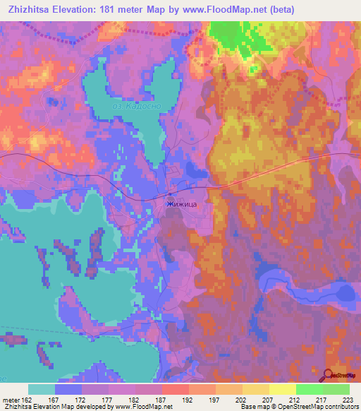 Zhizhitsa,Russia Elevation Map