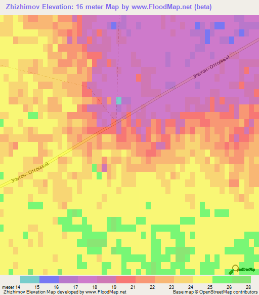 Zhizhimov,Russia Elevation Map