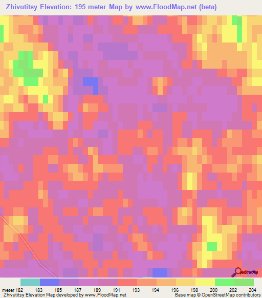 Zhivutitsy,Russia Elevation Map