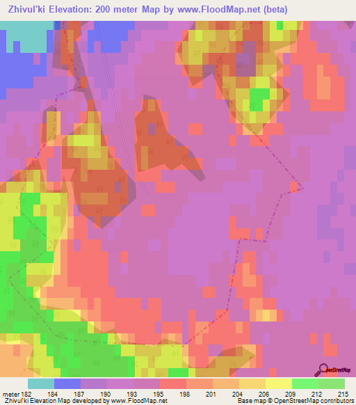 Zhivul'ki,Russia Elevation Map