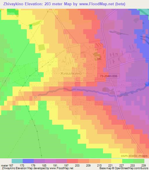 Zhivaykino,Russia Elevation Map