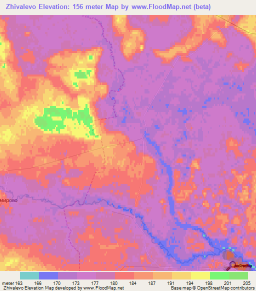 Zhivalevo,Russia Elevation Map