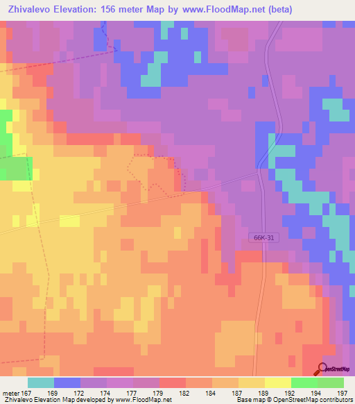 Zhivalevo,Russia Elevation Map