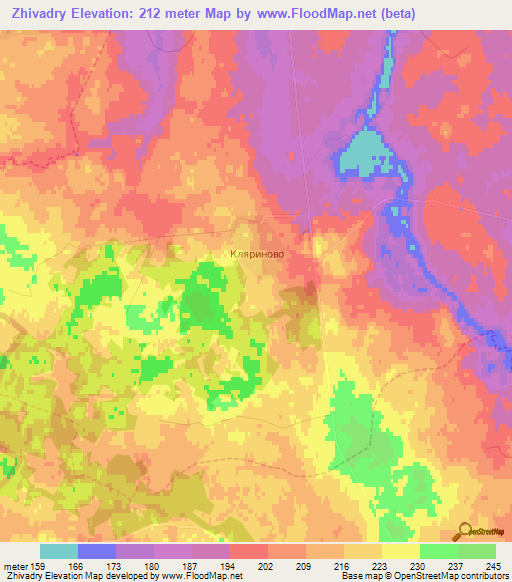 Zhivadry,Russia Elevation Map