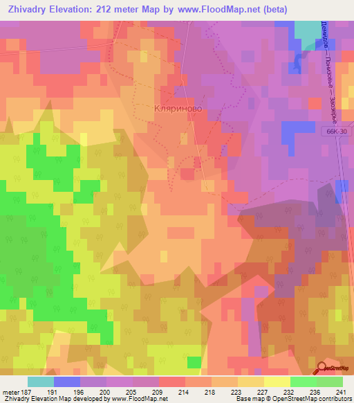 Zhivadry,Russia Elevation Map