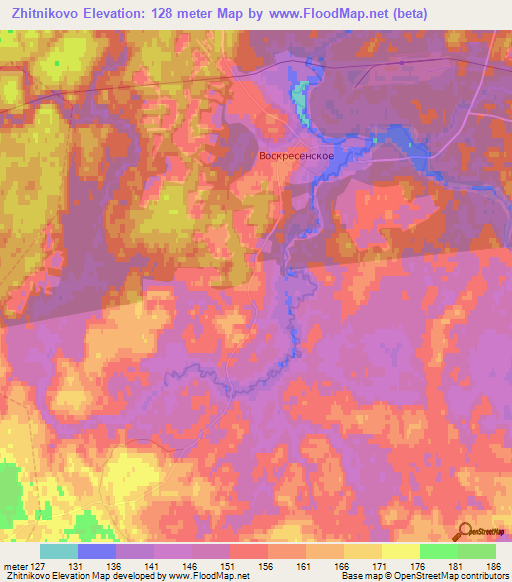 Zhitnikovo,Russia Elevation Map