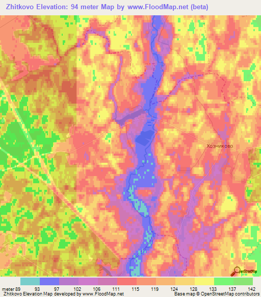 Zhitkovo,Russia Elevation Map