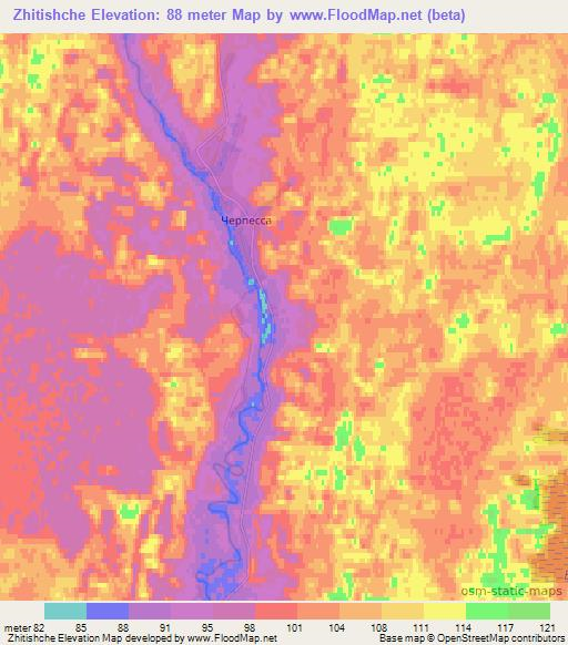 Zhitishche,Russia Elevation Map