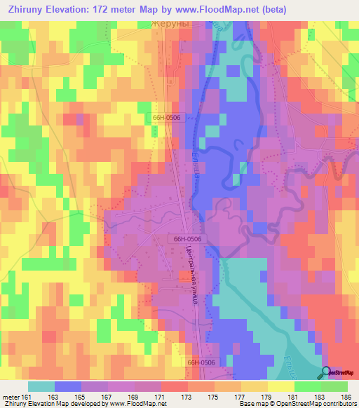 Zhiruny,Russia Elevation Map