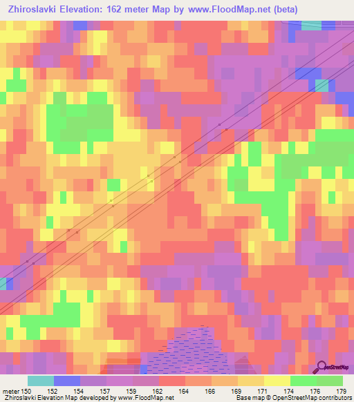 Zhiroslavki,Russia Elevation Map