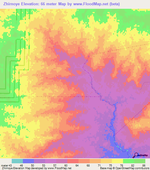 Zhirnoye,Russia Elevation Map