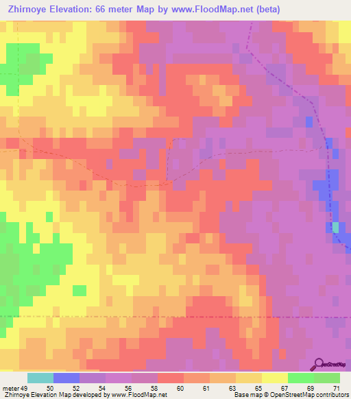 Zhirnoye,Russia Elevation Map