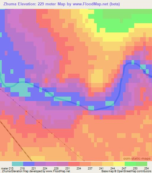 Zhuma,Russia Elevation Map