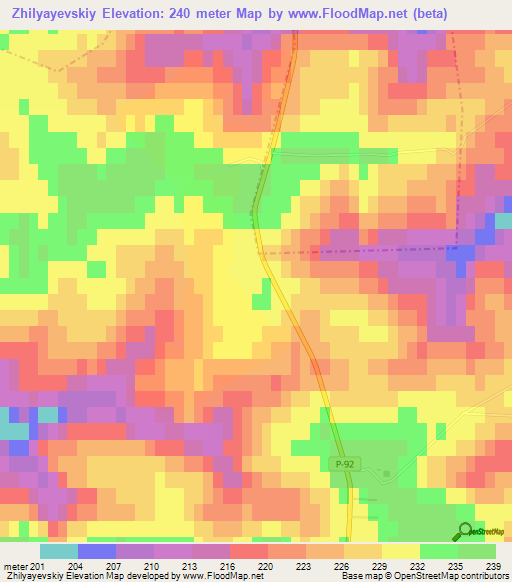 Zhilyayevskiy,Russia Elevation Map