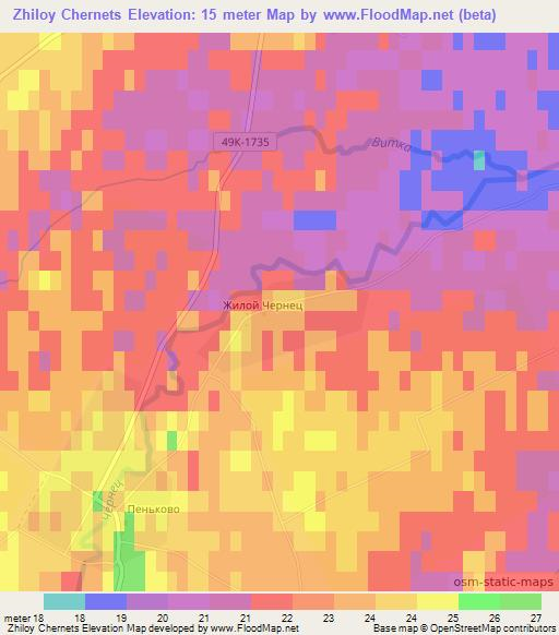 Zhiloy Chernets,Russia Elevation Map