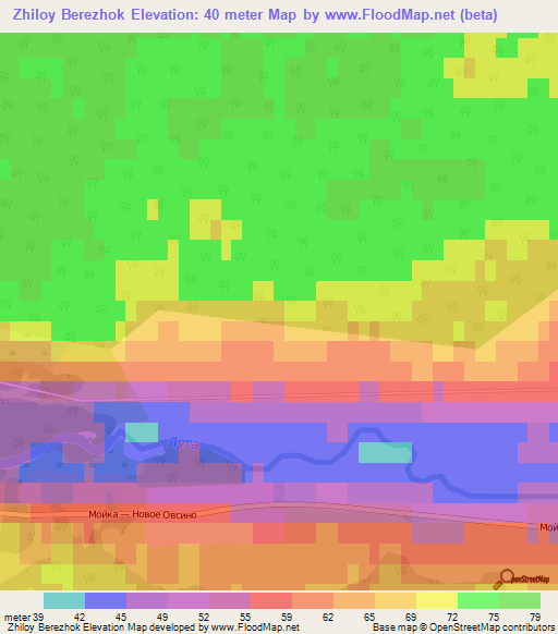 Zhiloy Berezhok,Russia Elevation Map