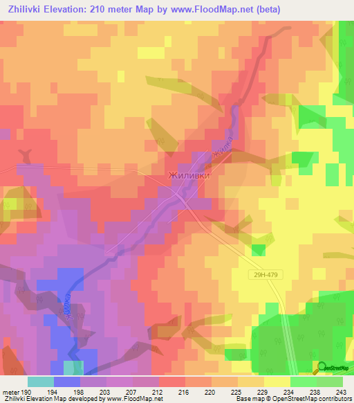 Zhilivki,Russia Elevation Map