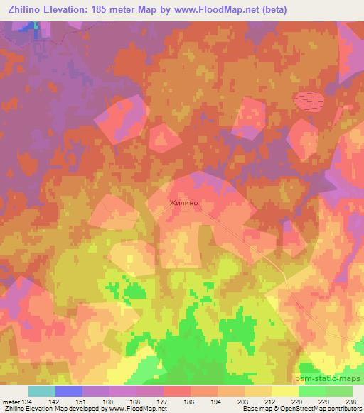 Zhilino,Russia Elevation Map