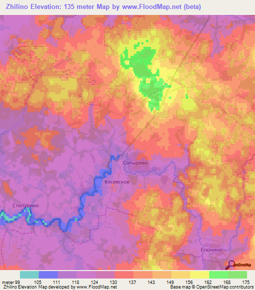 Zhilino,Russia Elevation Map