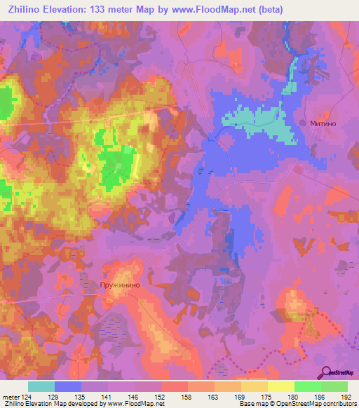 Zhilino,Russia Elevation Map