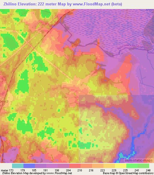 Zhilino,Russia Elevation Map