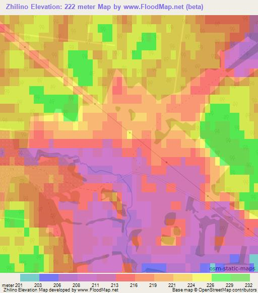 Zhilino,Russia Elevation Map