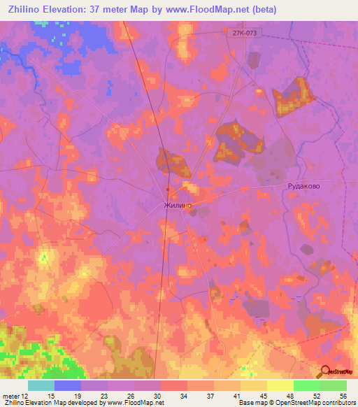 Zhilino,Russia Elevation Map