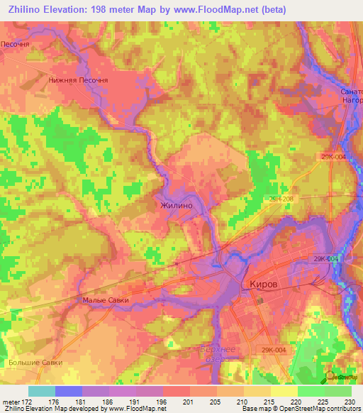 Zhilino,Russia Elevation Map