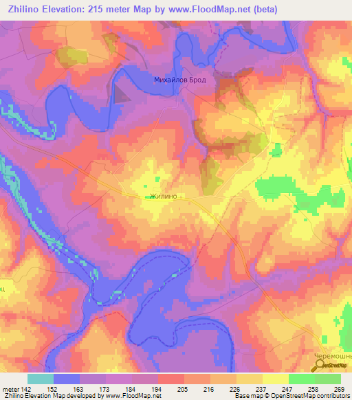 Zhilino,Russia Elevation Map