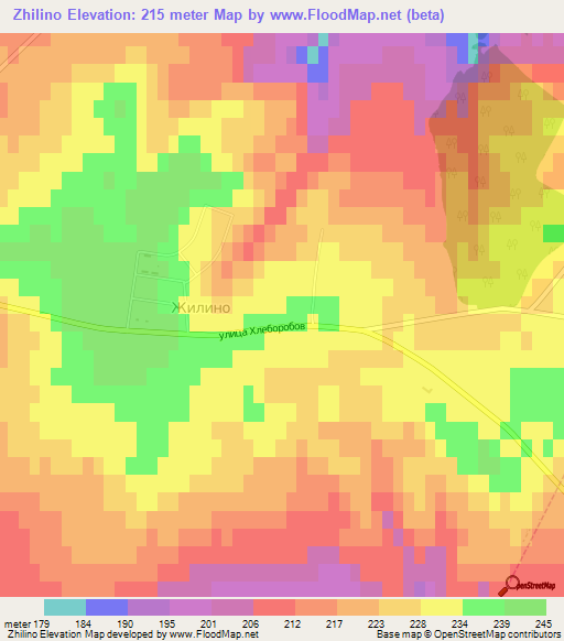 Zhilino,Russia Elevation Map