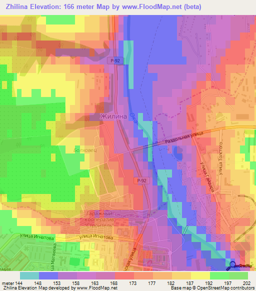 Zhilina,Russia Elevation Map