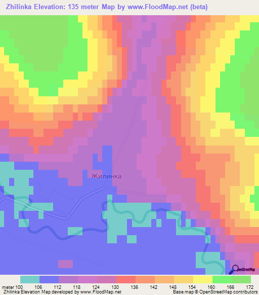 Zhilinka,Russia Elevation Map