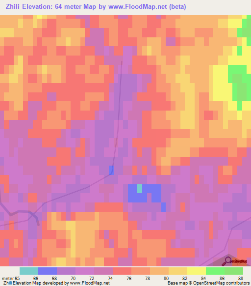 Zhili,Russia Elevation Map