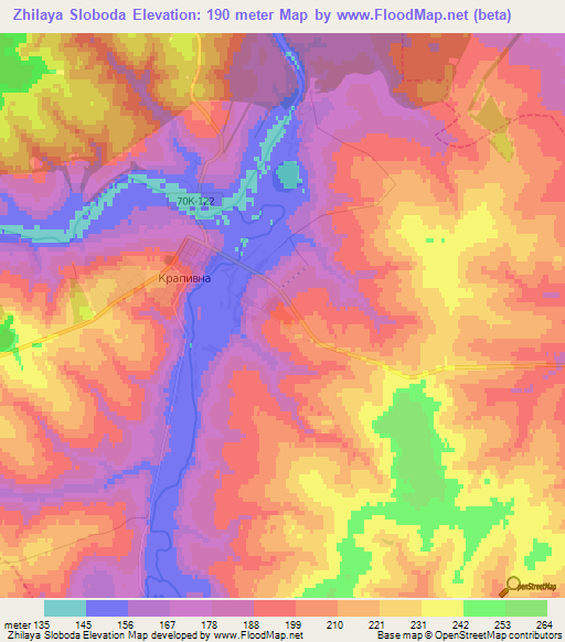 Zhilaya Sloboda,Russia Elevation Map