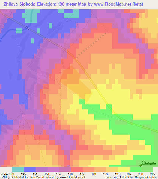 Zhilaya Sloboda,Russia Elevation Map