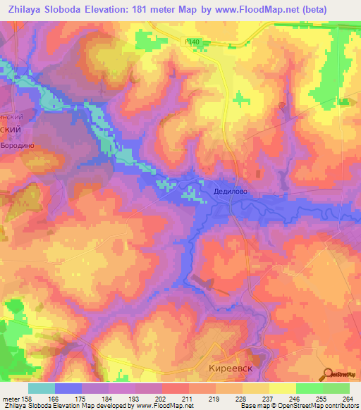 Zhilaya Sloboda,Russia Elevation Map