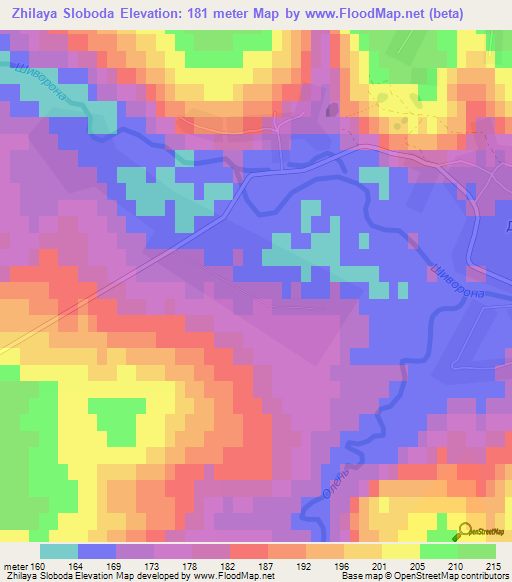 Zhilaya Sloboda,Russia Elevation Map