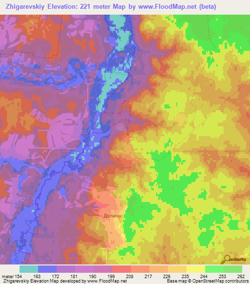 Zhigarevskiy,Russia Elevation Map