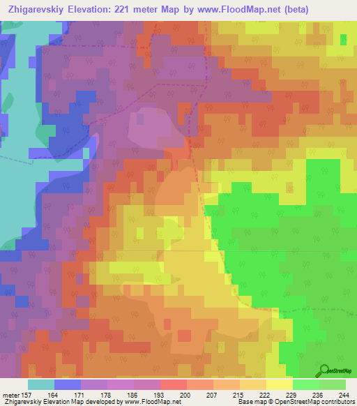 Zhigarevskiy,Russia Elevation Map