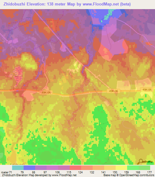 Zhidobuzhi,Russia Elevation Map