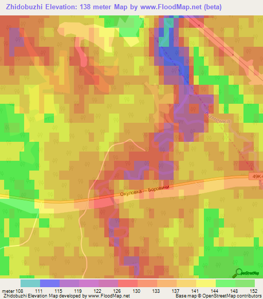 Zhidobuzhi,Russia Elevation Map