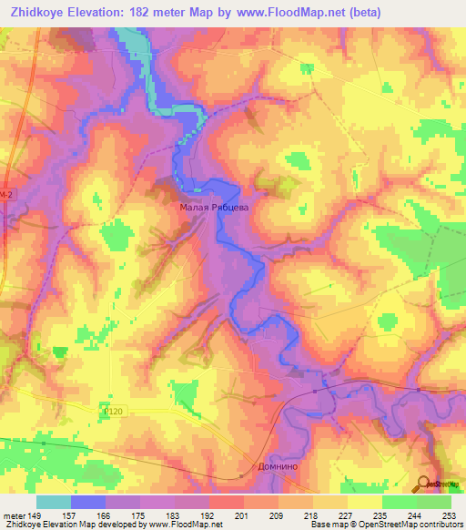 Zhidkoye,Russia Elevation Map